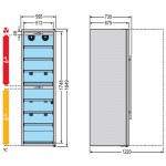 Ψυγείο βιτρίνα κρασιών Sommelier 482 TECFRIGO με 2 ζώνες